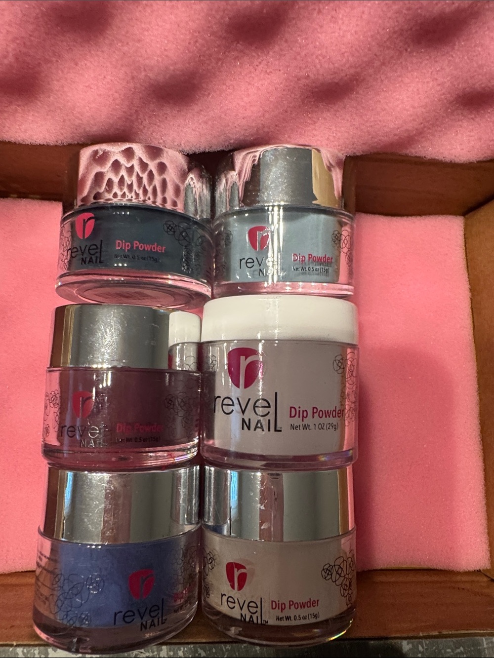 6 Revel dip powders